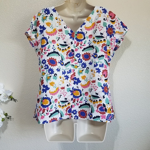 BODEN Alexandra Linen Floral Top - Picture 3 of 8